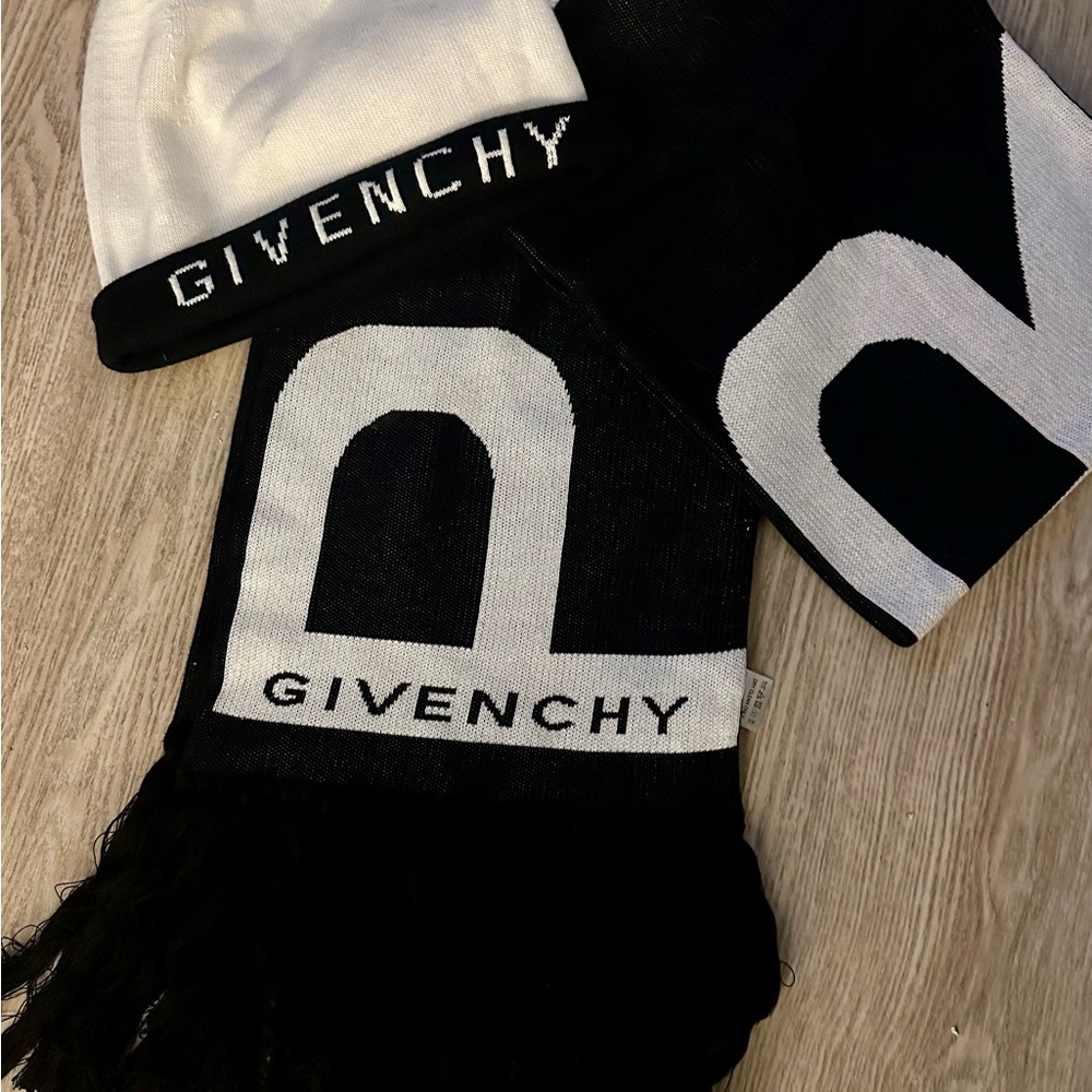 Givenchy scarf and beanie